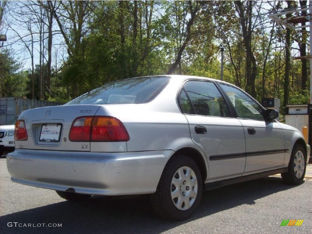 1999 Civic LX Sedan - Vogue Silver Metallic / Gray photo #20