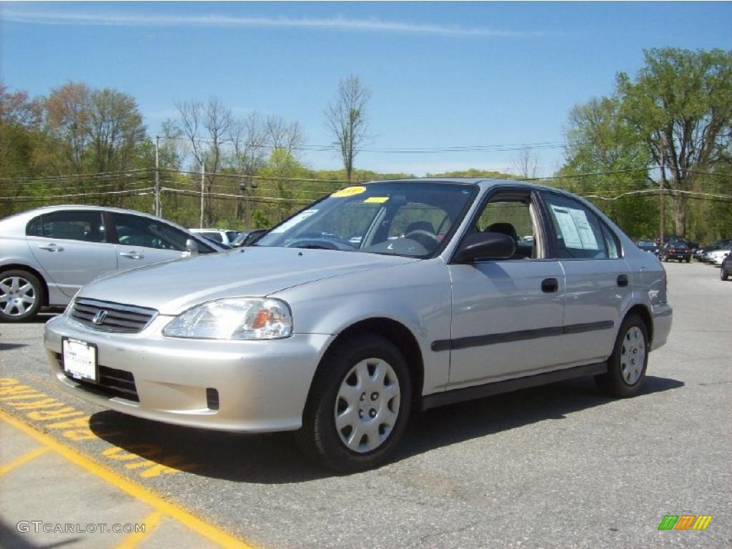 1999 Civic LX Sedan - Vogue Silver Metallic / Gray photo #23