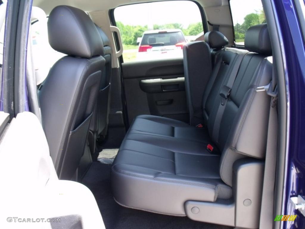 2010 Sierra 1500 SLE Crew Cab - Laser Blue Metallic / Ebony photo #13