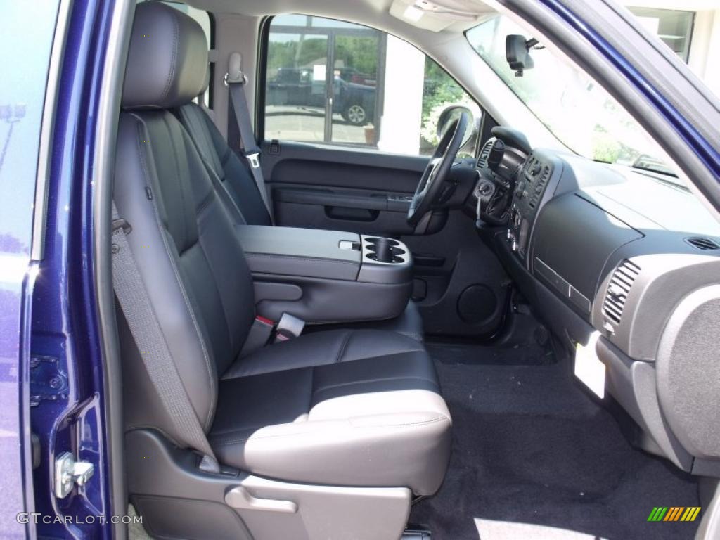 2010 Sierra 1500 SLE Crew Cab - Laser Blue Metallic / Ebony photo #16