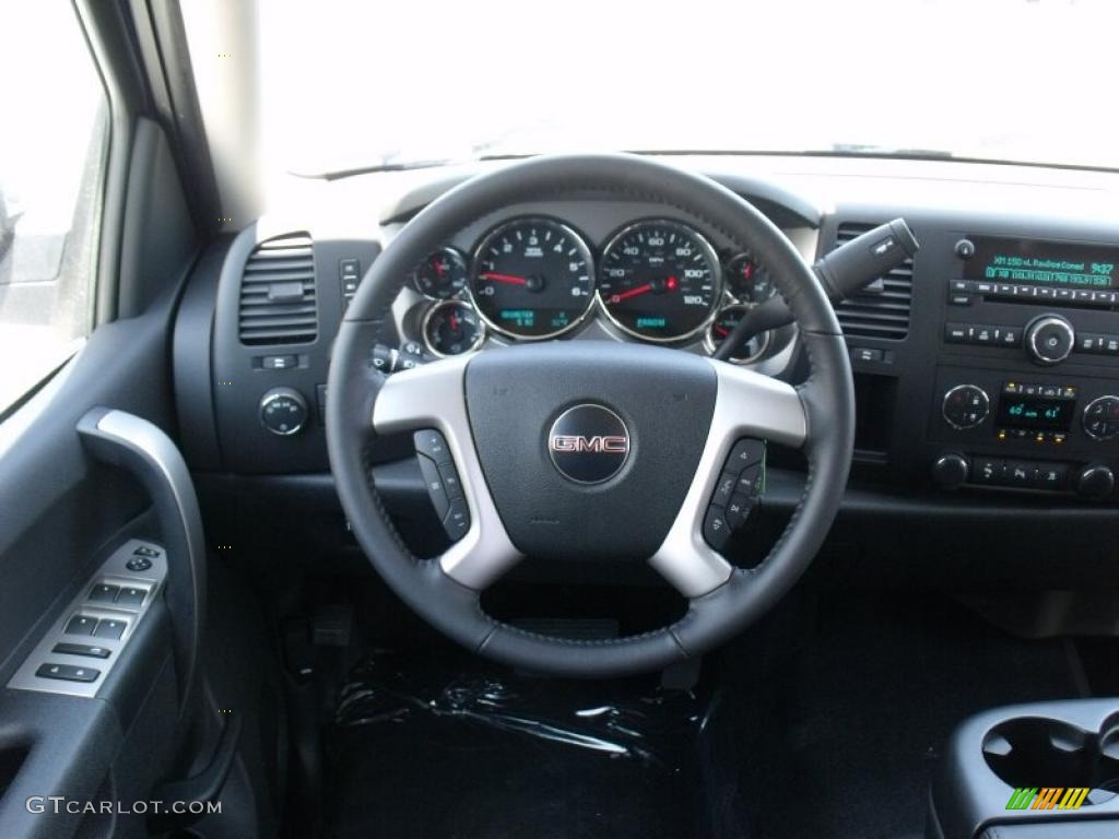 2010 Sierra 1500 SLE Crew Cab - Laser Blue Metallic / Ebony photo #18