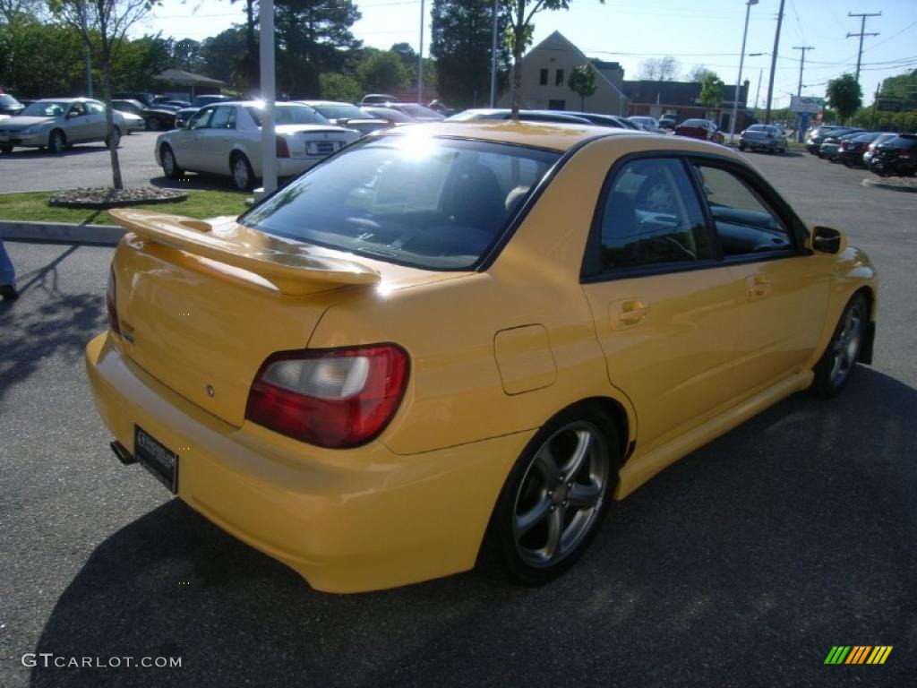2003 Impreza WRX Sedan - Sonic Yellow / Black photo #5