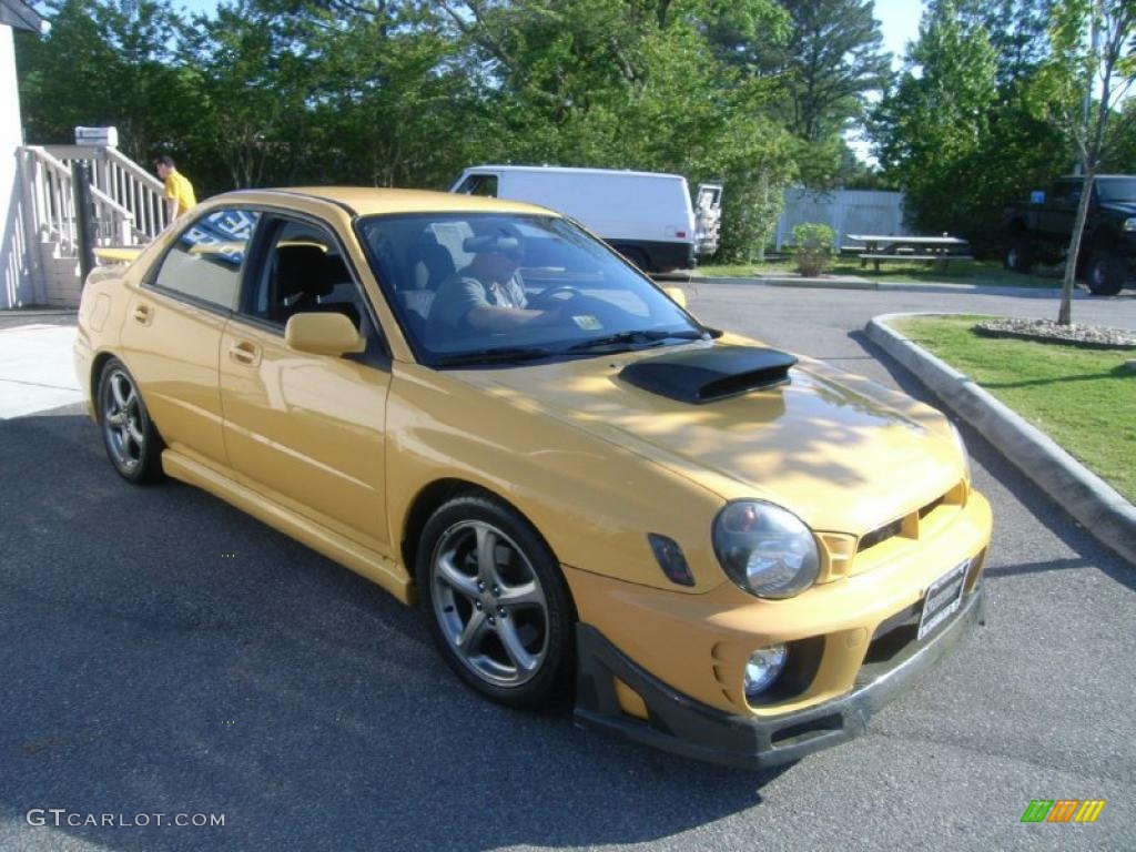 2003 Impreza WRX Sedan - Sonic Yellow / Black photo #7