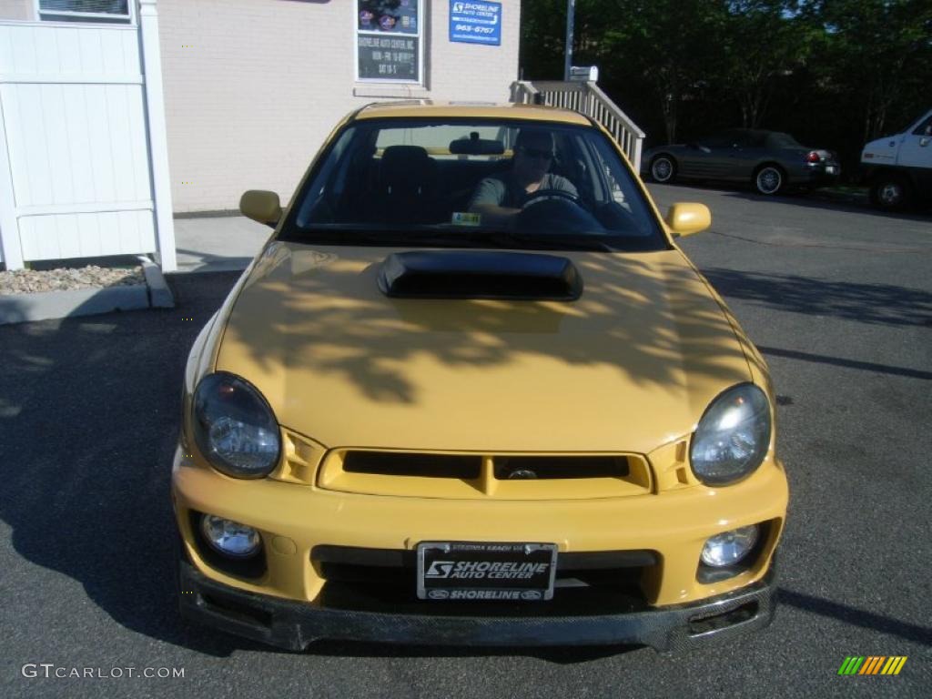 2003 Impreza WRX Sedan - Sonic Yellow / Black photo #8