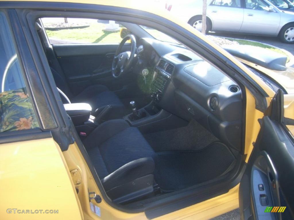 2003 Impreza WRX Sedan - Sonic Yellow / Black photo #12