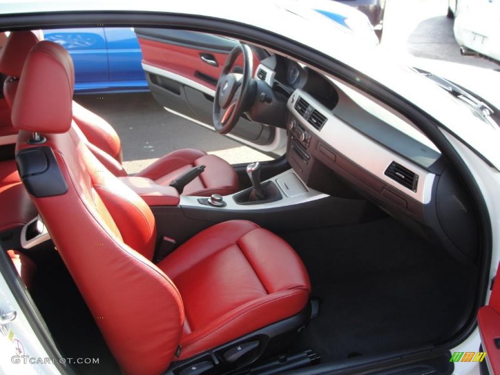 2007 3 Series 328i Coupe - Alpine White / Coral Red/Black photo #10