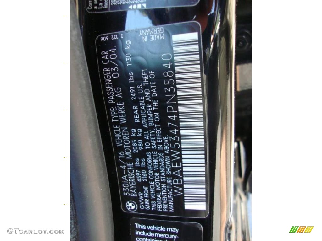 2004 3 Series 330xi Sedan - Jet Black / Black photo #40