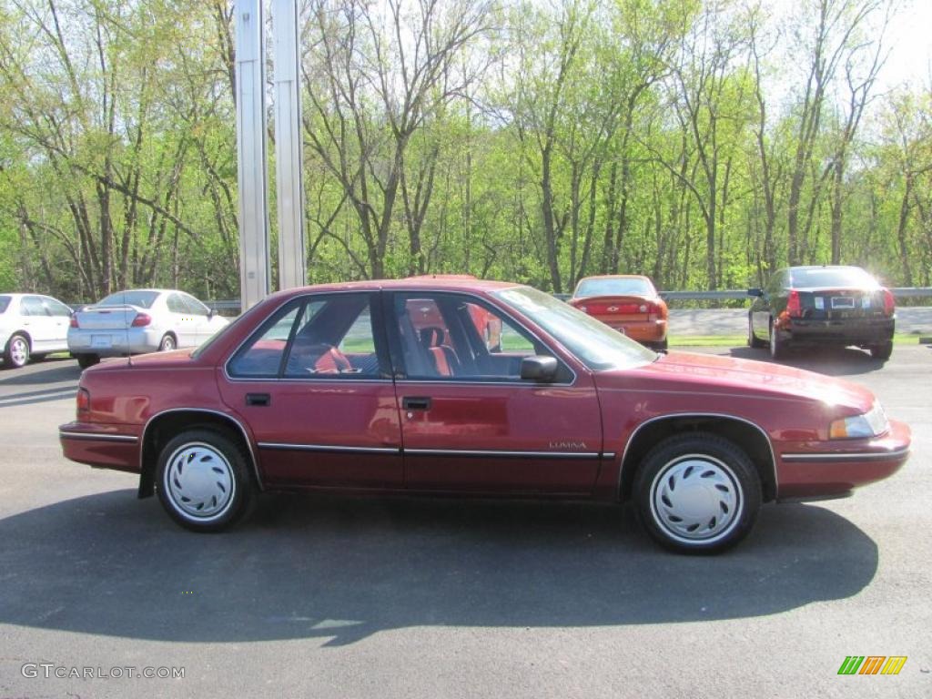 1992 Lumina Sedan - Medium Garnet Red Metallic / Red photo #5