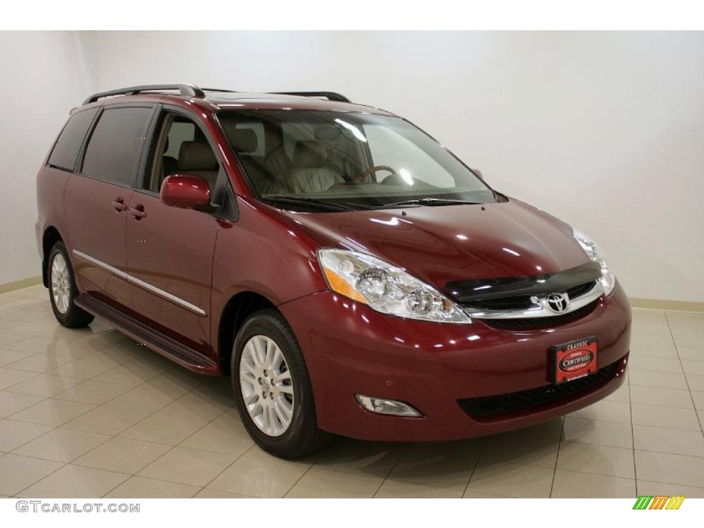 2008 Sienna Limited AWD - Salsa Red Pearl / Fawn photo #1