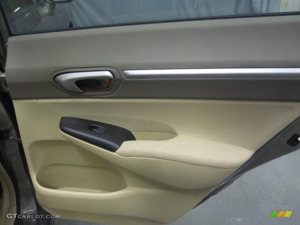 2008 Civic Hybrid Sedan - Borrego Beige Metallic / Ivory photo #9