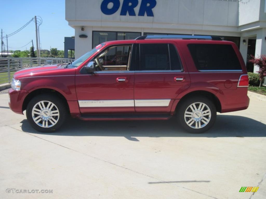 2007 Navigator Luxury - Vivid Red Metallic / Camel photo #3