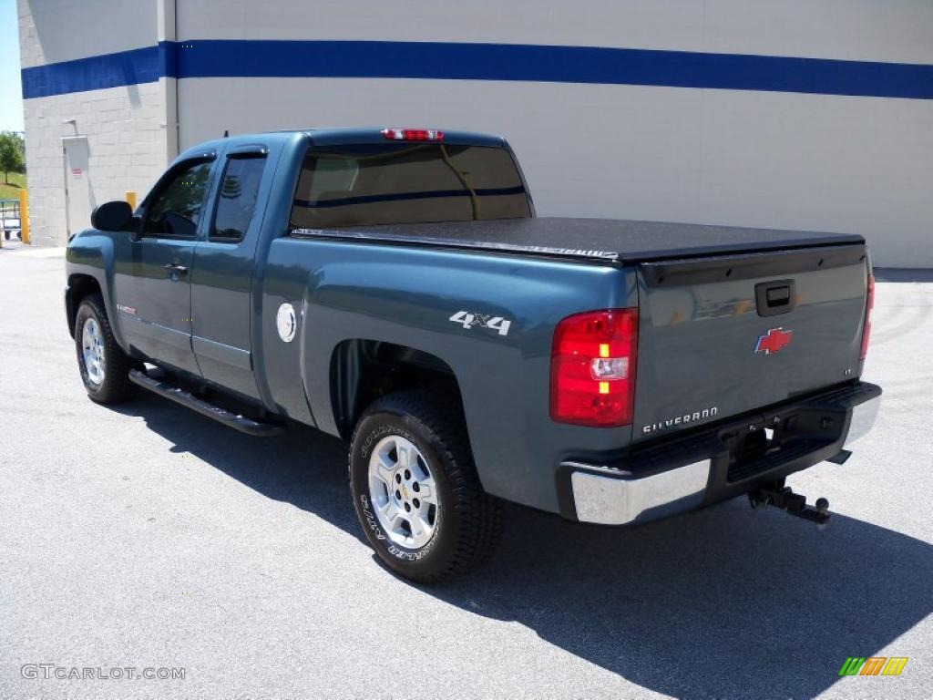 2008 Silverado 1500 LT Extended Cab 4x4 - Blue Granite Metallic / Light Titanium/Ebony Accents photo #5