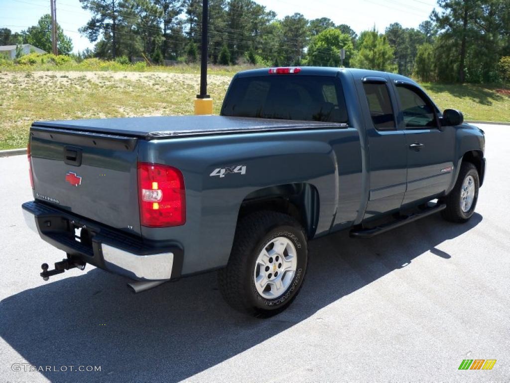 2008 Silverado 1500 LT Extended Cab 4x4 - Blue Granite Metallic / Light Titanium/Ebony Accents photo #8