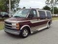 Dark Carmine Red Metallic 2000 Chevrolet Express G1500 Passenger Conversion Van
