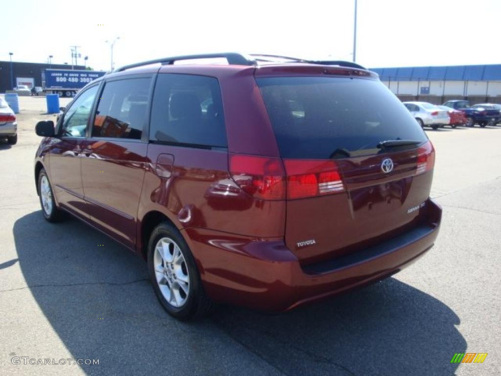 2005 Sienna XLE Limited - Salsa Red Pearl / Taupe photo #2