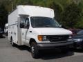Oxford White 2006 Ford E Series Cutaway E350 Commercial Utility Truck