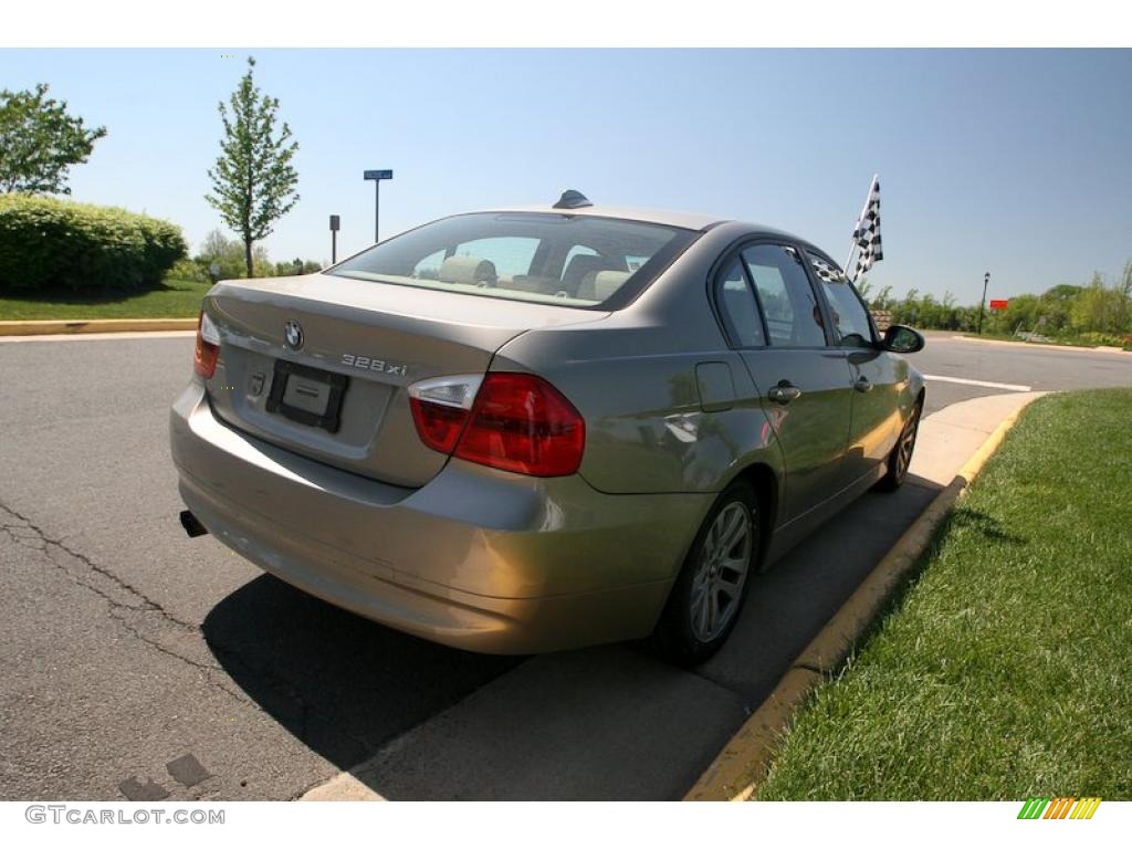 2007 3 Series 328xi Sedan - Platinum Bronze Metallic / Beige photo #6