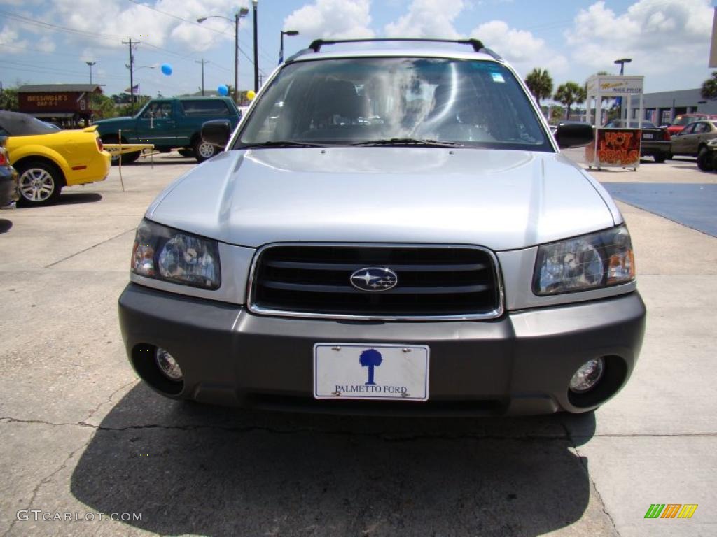 2004 Forester 2.5 X - Platinum Silver Metallic / Gray photo #3