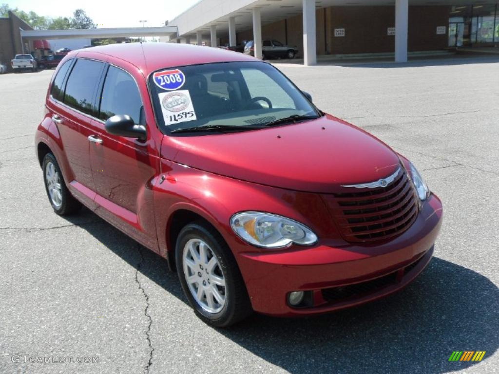 2008 PT Cruiser Touring - Inferno Red Crystal Pearl / Pastel Pebble Beige photo #6