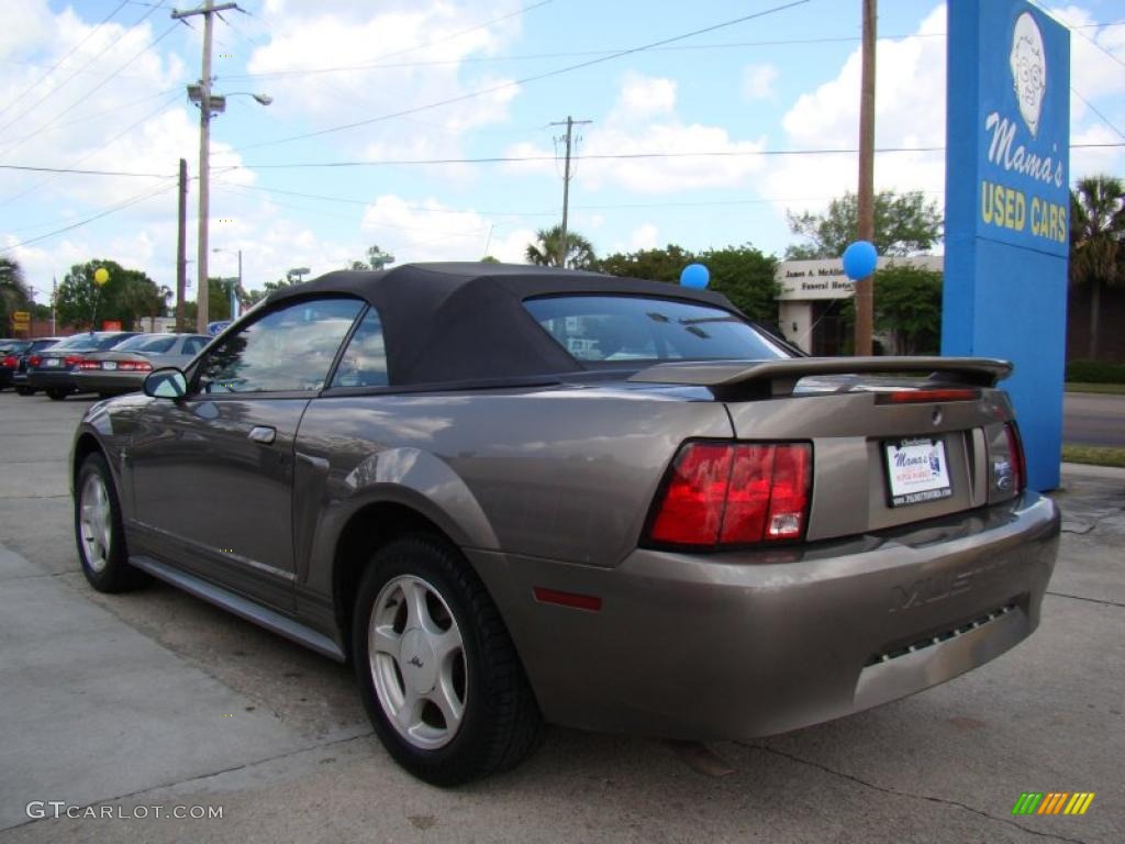 2001 Mustang V6 Convertible - Mineral Grey Metallic / Dark Charcoal photo #7