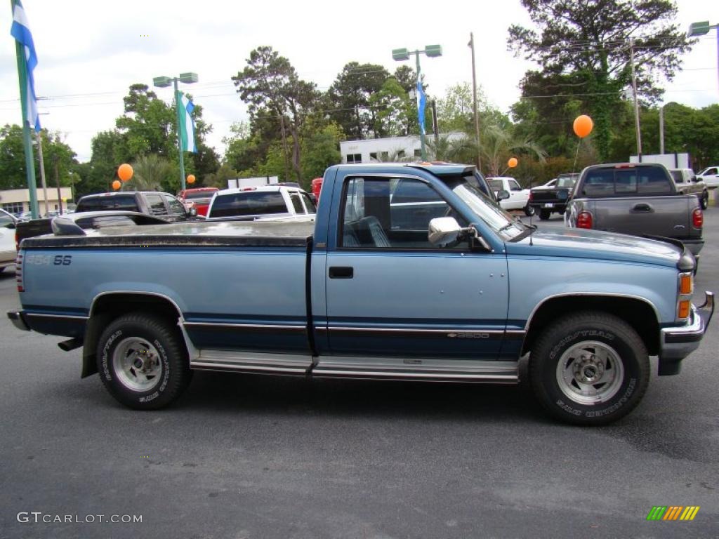 1990 C/K C3500 454 SS Regular Cab - Catalina Blue Metallic / Blue photo #6