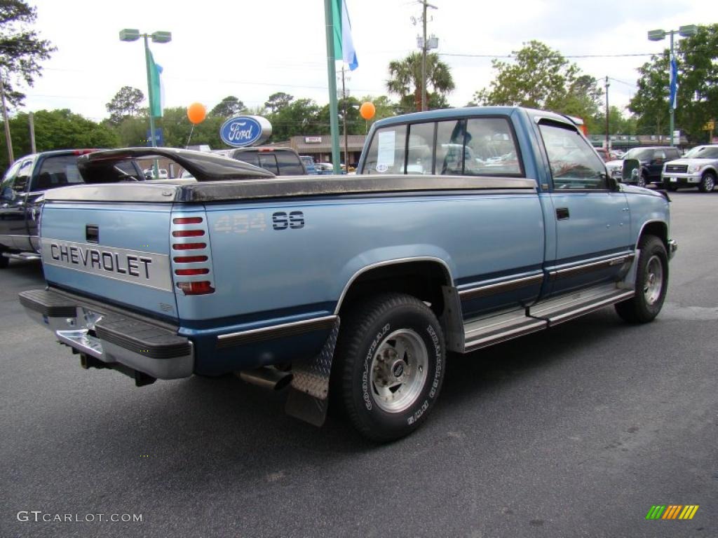 1990 C/K C3500 454 SS Regular Cab - Catalina Blue Metallic / Blue photo #7