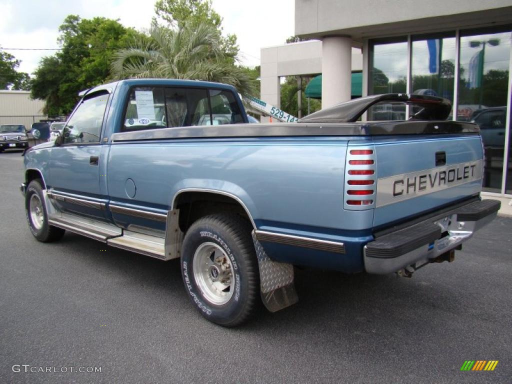 1990 C/K C3500 454 SS Regular Cab - Catalina Blue Metallic / Blue photo #9