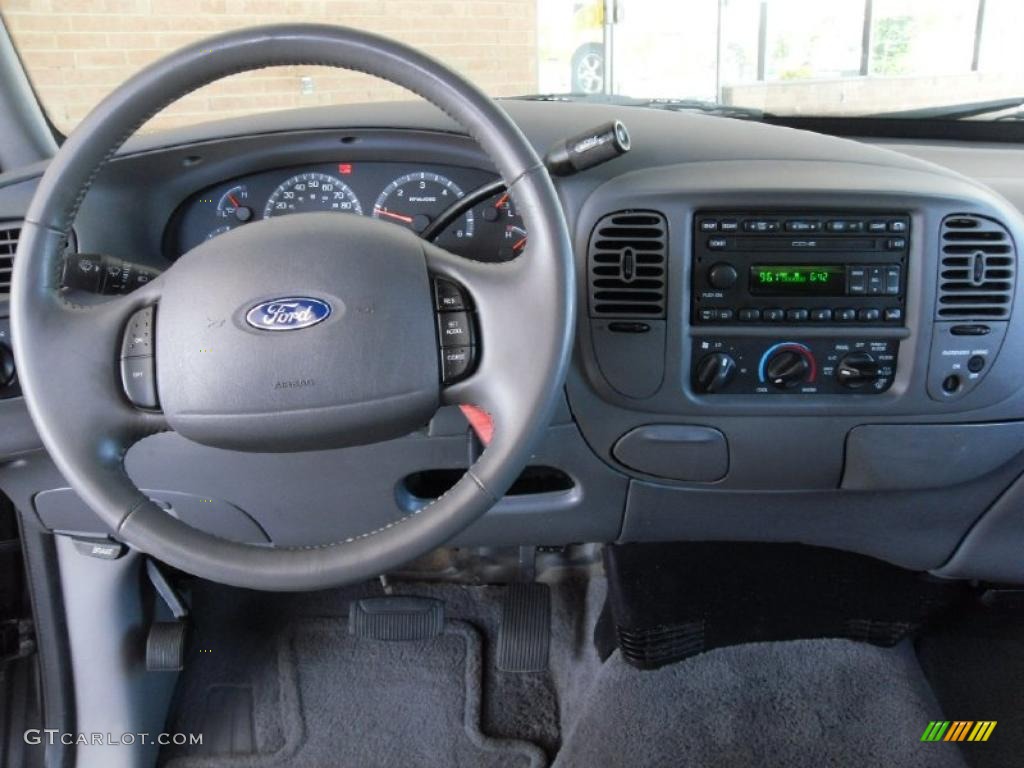 2004 F150 XLT Heritage SuperCab - Dark Shadow Grey Metallic / Heritage Graphite Grey photo #14