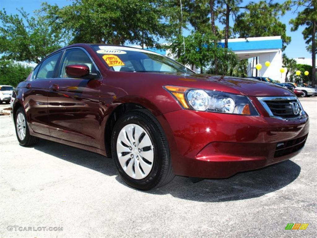 2009 Accord LX Sedan - Basque Red Pearl / Ivory photo #1