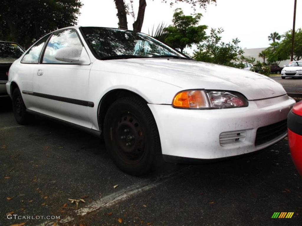 1995 Civic EX Coupe - Frost White / Grey photo #1