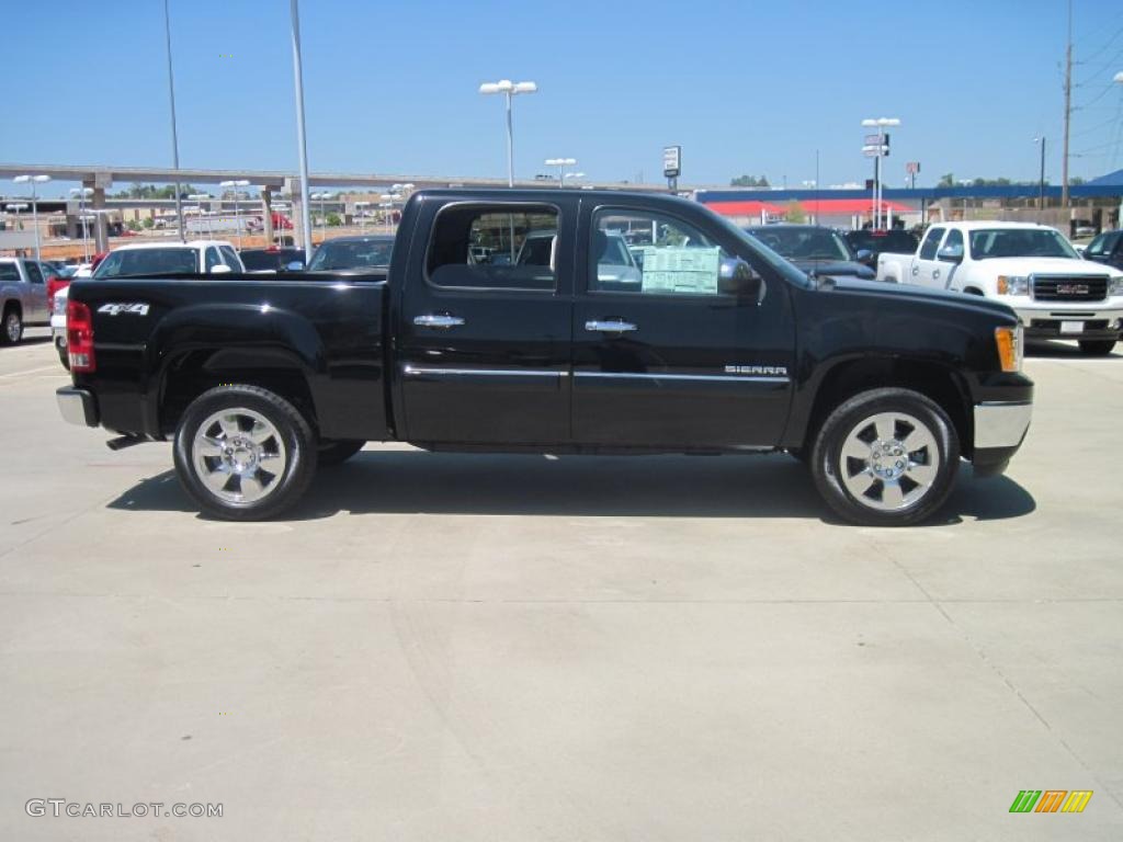 2010 Sierra 1500 SLE Crew Cab 4x4 - Onyx Black / Ebony photo #4