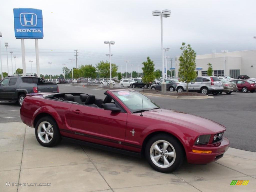 2007 Mustang V6 Premium Convertible - Redfire Metallic / Dark Charcoal photo #3