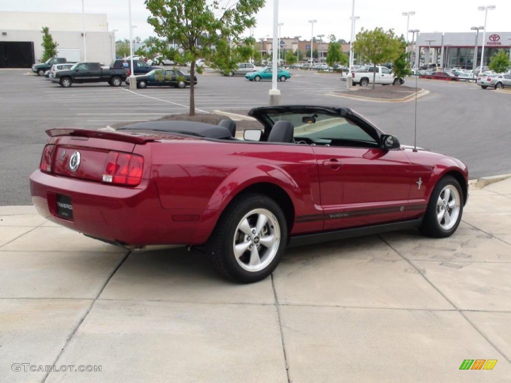 2007 Mustang V6 Premium Convertible - Redfire Metallic / Dark Charcoal photo #6