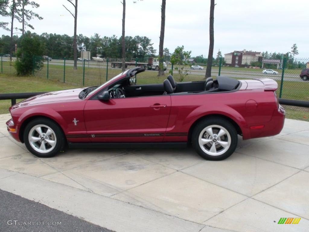 2007 Mustang V6 Premium Convertible - Redfire Metallic / Dark Charcoal photo #10