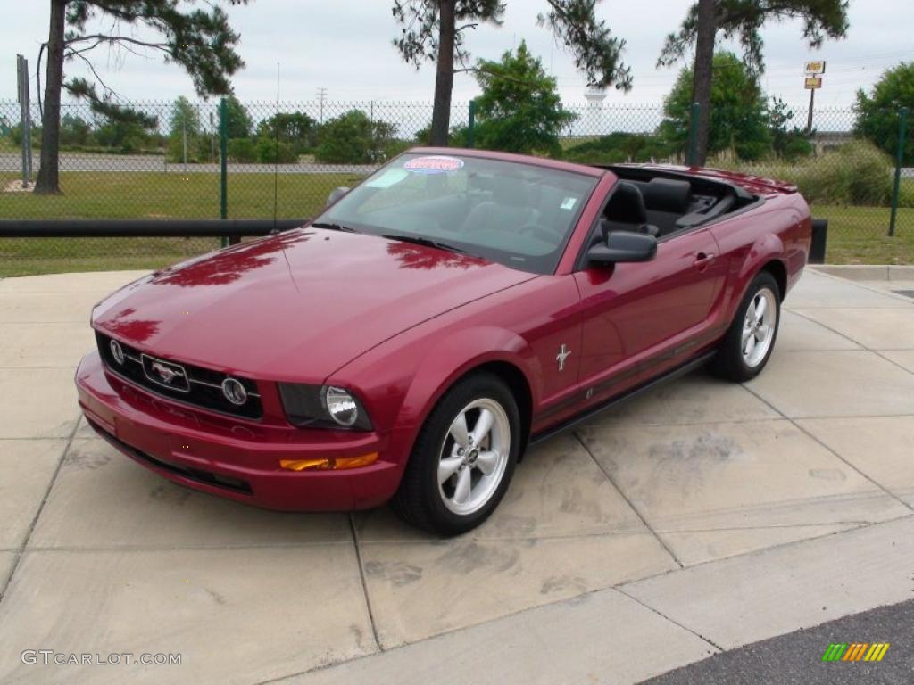 2007 Mustang V6 Premium Convertible - Redfire Metallic / Dark Charcoal photo #14