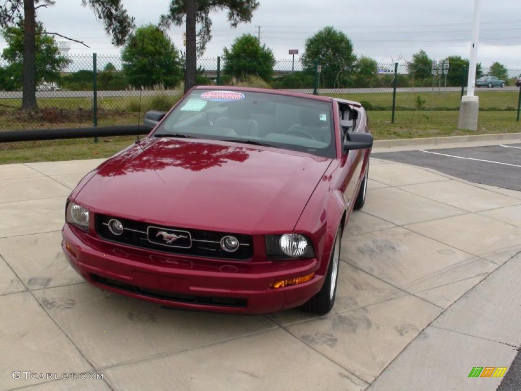 2007 Mustang V6 Premium Convertible - Redfire Metallic / Dark Charcoal photo #15