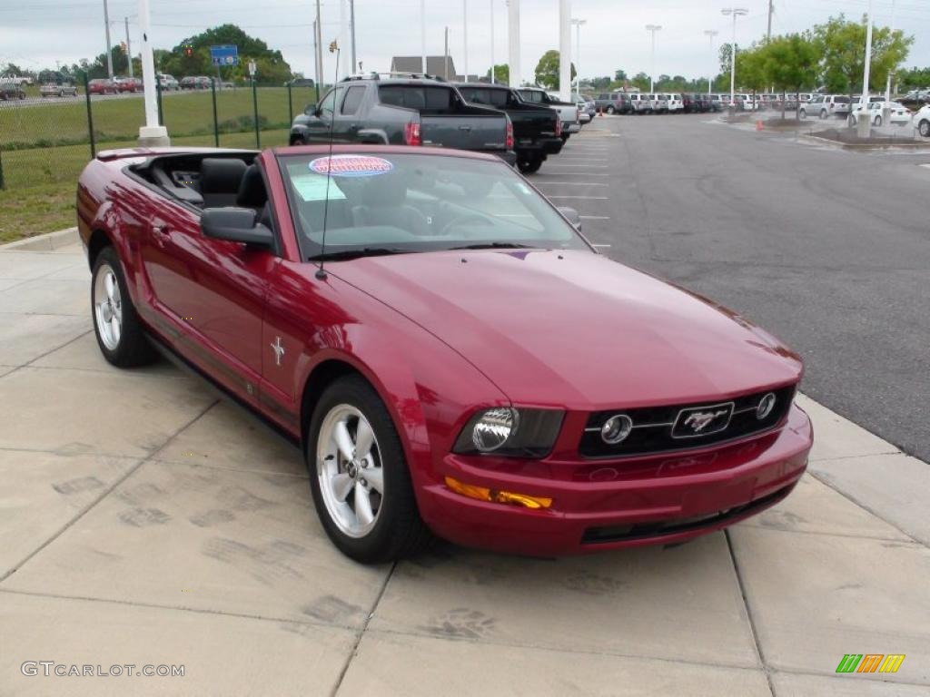 2007 Mustang V6 Premium Convertible - Redfire Metallic / Dark Charcoal photo #16