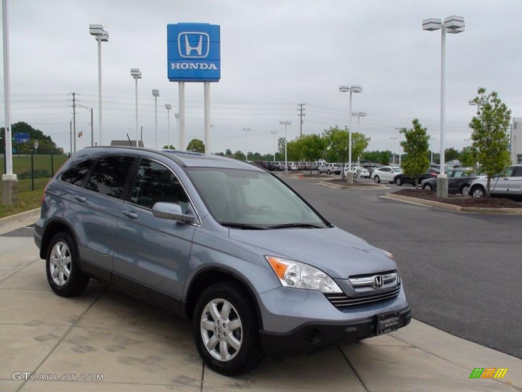 2007 CR-V EX-L - Glacier Blue Metallic / Gray photo #2