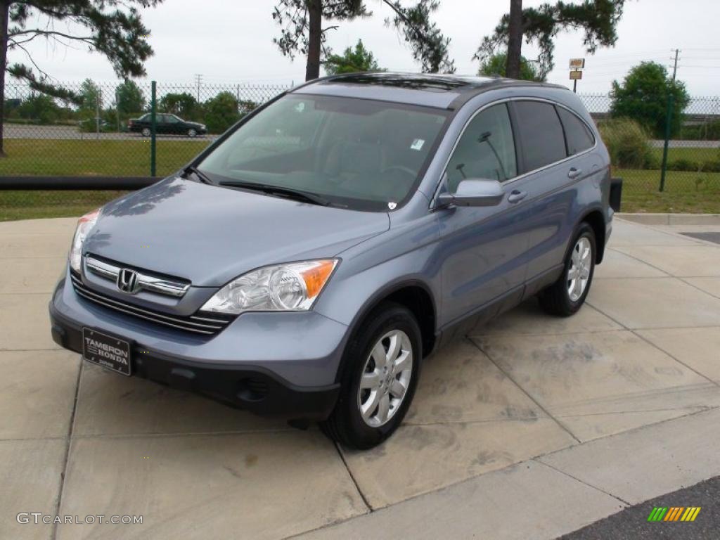 2007 CR-V EX-L - Glacier Blue Metallic / Gray photo #14