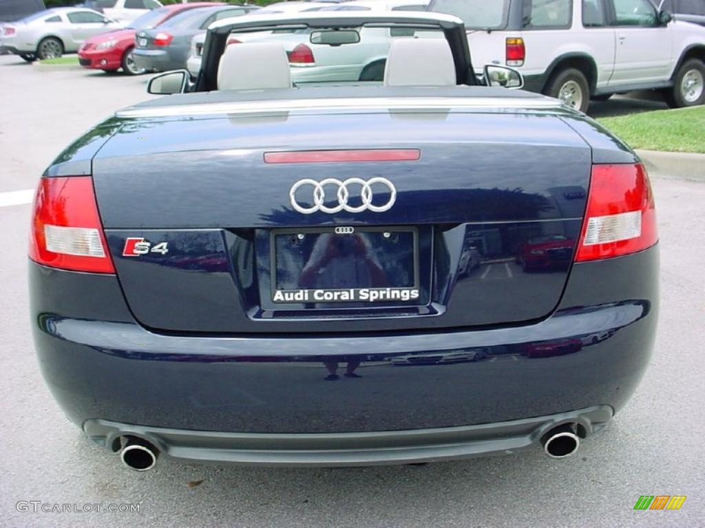 2005 S4 4.2 quattro Cabriolet - Moro Blue Pearl Effect / Silver photo #4