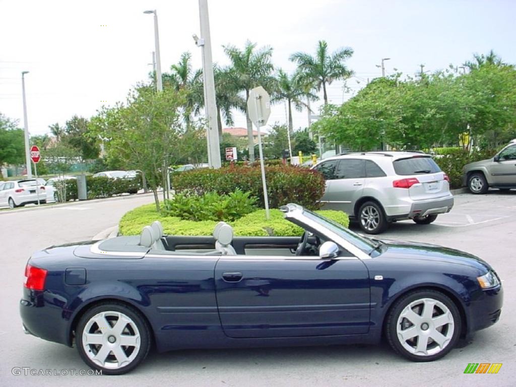2005 S4 4.2 quattro Cabriolet - Moro Blue Pearl Effect / Silver photo #6
