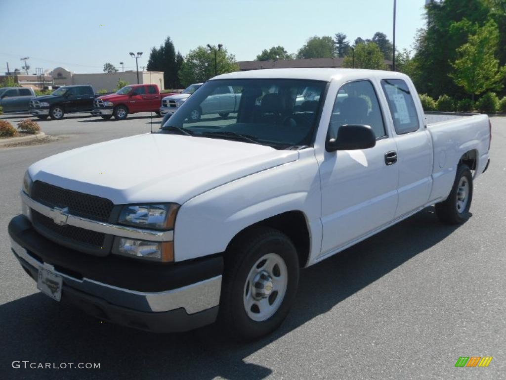 2003 Silverado 1500 Extended Cab - Summit White / Dark Charcoal photo #1