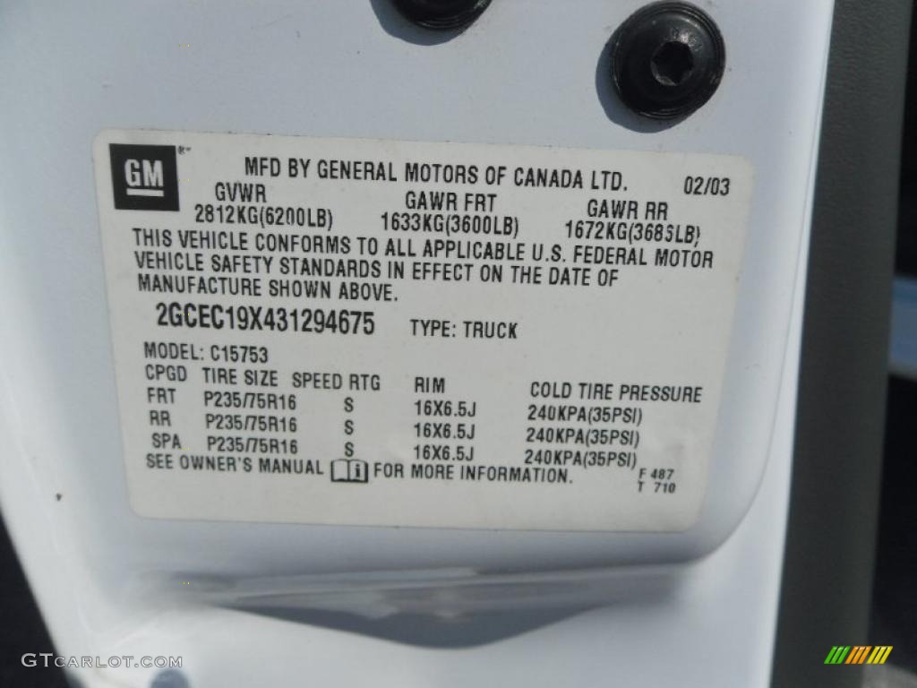 2003 Silverado 1500 Extended Cab - Summit White / Dark Charcoal photo #6