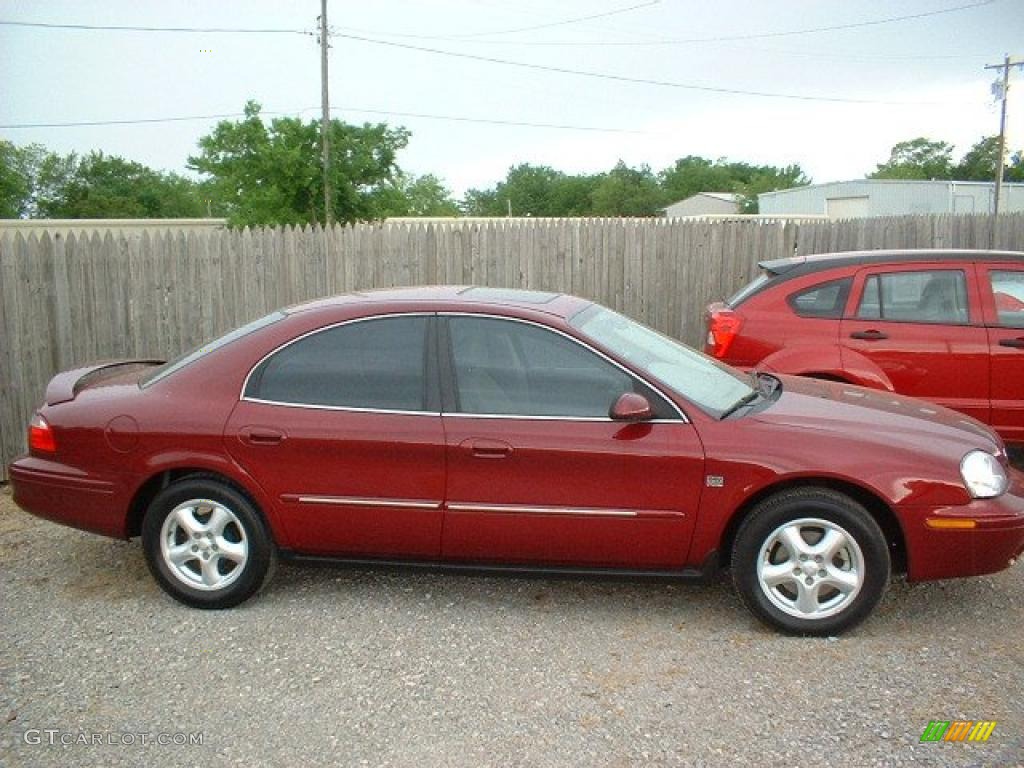 2004 Sable LS Premium Sedan - Merlot Red Metallic / Medium Parchment photo #3
