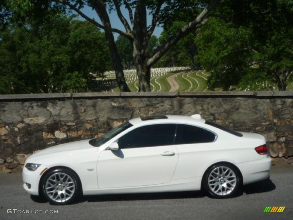 2007 3 Series 328i Coupe - Alpine White / Saddle Brown/Black photo #5