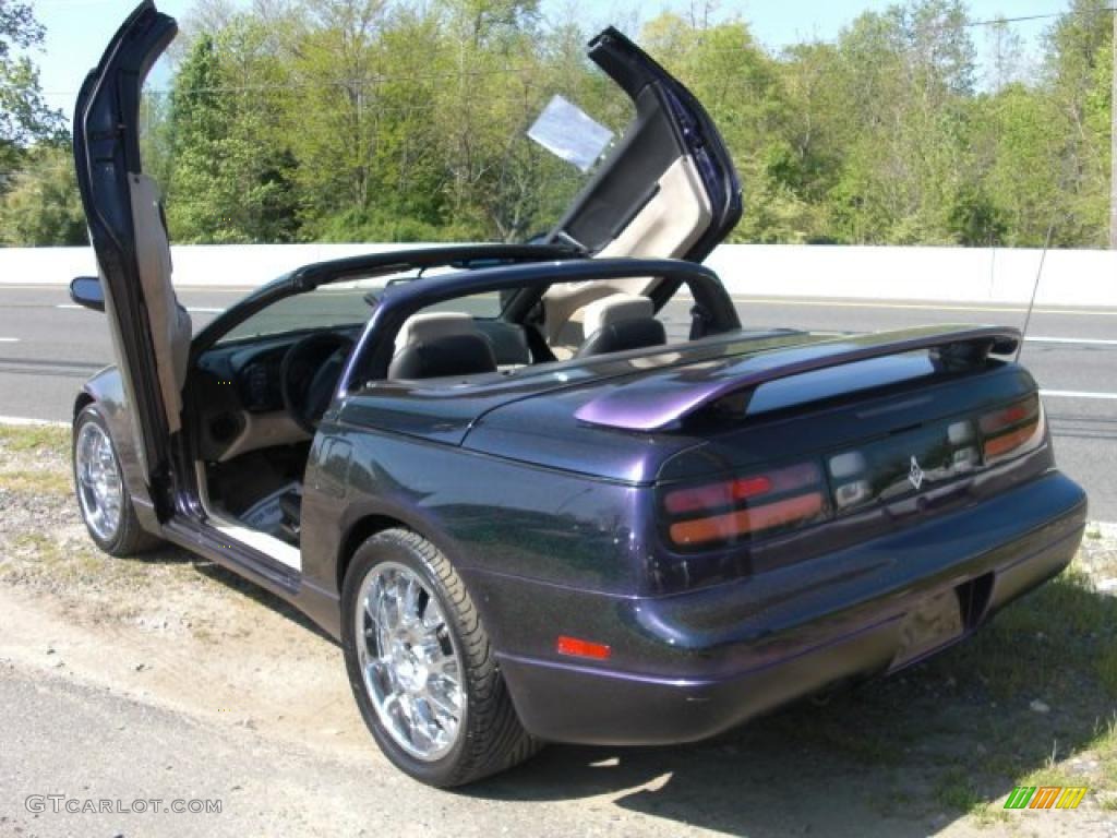 1996 300ZX Convertible - Deep Purple Metallic / Black/Beige photo #3