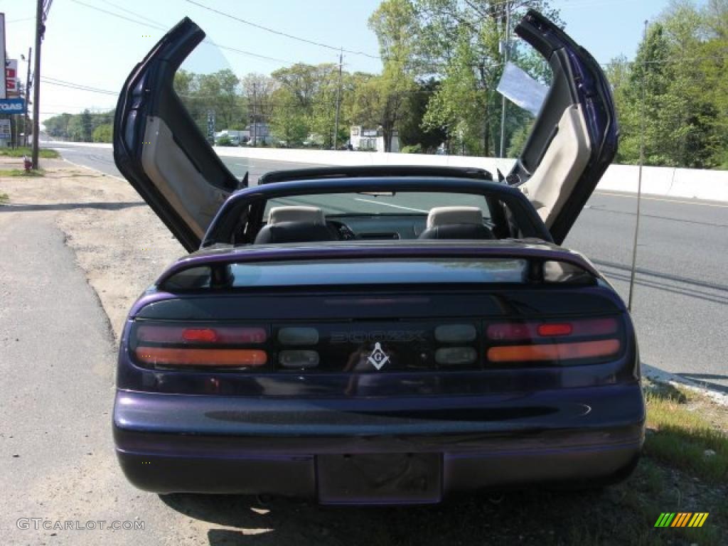 1996 300ZX Convertible - Deep Purple Metallic / Black/Beige photo #4