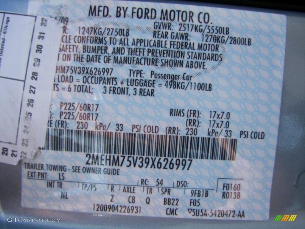 2009 Grand Marquis LS - Light Ice Blue Metallic / Medium Light Stone photo #12