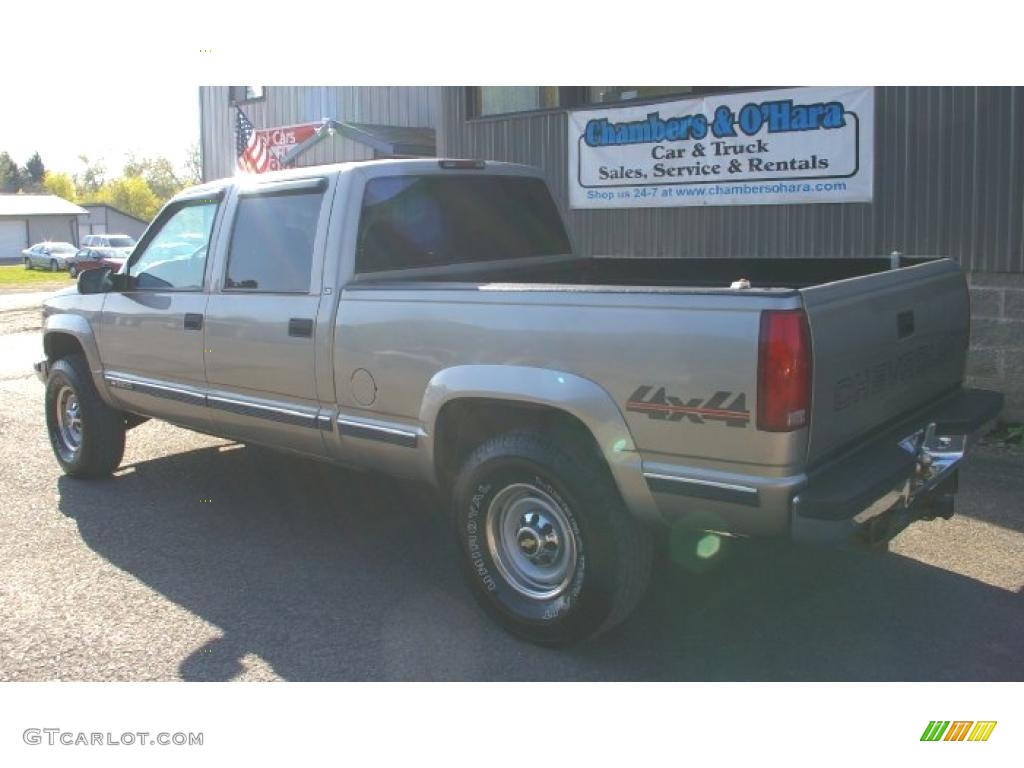 2000 Silverado 2500 LS Crew Cab 4x4 - Light Pewter Metallic / Graphite photo #9