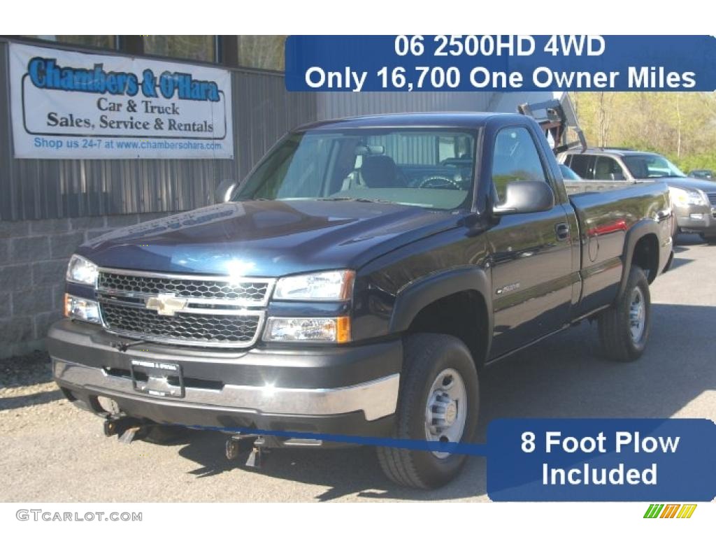 2006 Silverado 2500HD Work Truck Regular Cab 4x4 - Blue Granite Metallic / Dark Charcoal photo #1